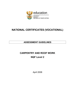 NATIONAL CERTIFICATES (VOCATIONAL) ASSESSMENT