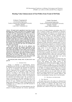 Heating Value Enhancement of Fuel Pellets from Frond of