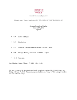 Steering Committee10.30.15 - Center for Community Engagement
