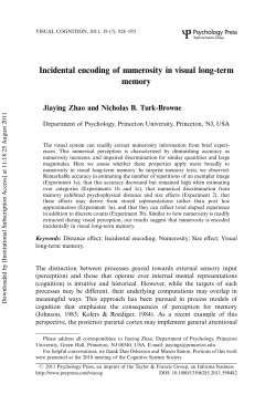 Incidental encoding of numerosity in visual long