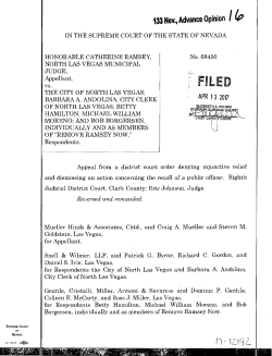 Honorable Catherine Ramsey v. City of North Las Vegas :: 2017