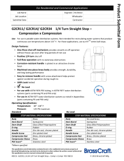 400.51 G2CR11.14.34 1/4 Turn Straight Stop – Compr x Compr REV