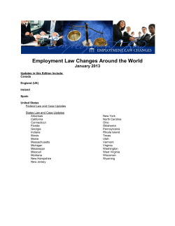Employment Law Changes