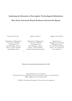 Analyzing the Dynamics of Incomplete Technological