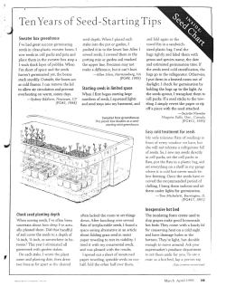 Ten Years of Seed-Starting Tips - Oregon State University Extension