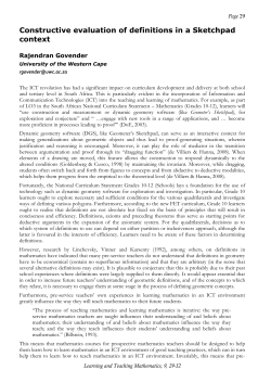 Constructive Evaluation of Definitions in a Sketchpad