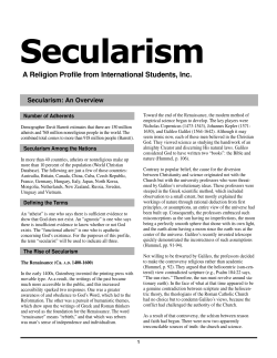 Secularism Profile 2004 - International Students, Inc.