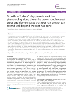 Growth in Turface&reg; clay permits root hair phenotyping along the