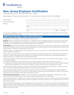 New Jersey Employer Certification