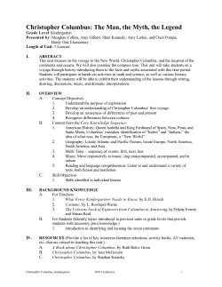 Christopher Columbus: The Man, the Myth, the Legend