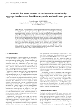 A model for entrainment of sediment into sea ice by
