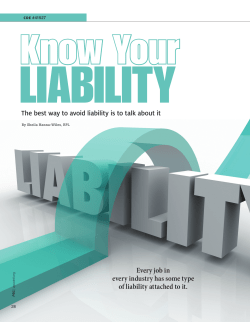 CDE #41527 Know Your Liability