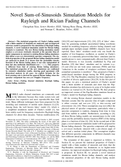 Novel Sum-of-Sinusoids Simulation Models for Rayleigh and Rician