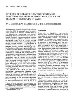 effects of atracurium, vecuronium or