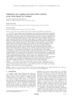 Subduction zone coupling and tectonic block rotations in the North