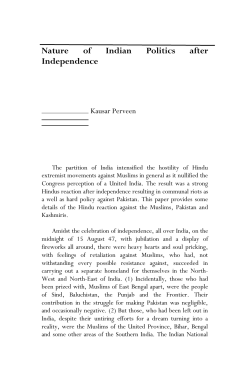 Nature of Indian Politics after Independence