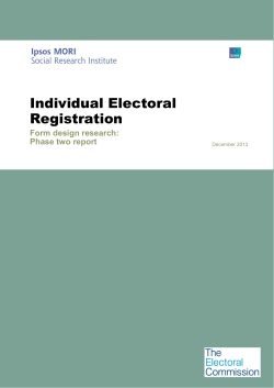 IER Form design - Electoral Commission
