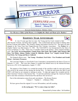 FEBRUARY 2009 - Korean War Veterans