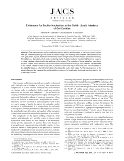 Evidences for Zeolite Nucleation at the Solid&minus;Liquid Interface of Gel