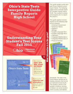 Fall 2015 - Ohio Assessment Systems