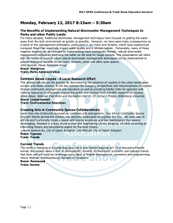 Monday, February 13, 2017 8:15am &ndash; 9:30am