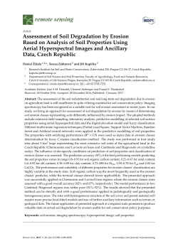 Assessment of Soil Degradation by Erosion Based on Analysis of