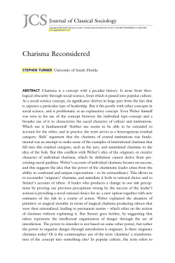 Charisma Reconsidered