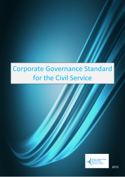 corporate Governance standard for the civil service