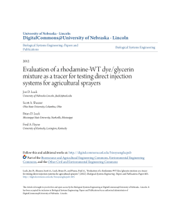 Evaluation of a rhodamine-WT dye/glycerin mixture as a tracer for