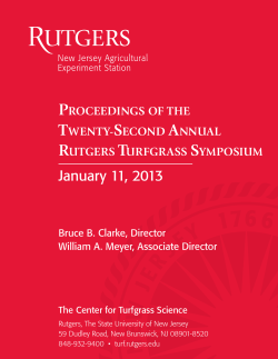 2013 - Rutgers Turf - Rutgers University