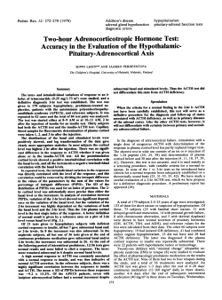 Two-hour Adrenocorticotropic Hormone Test