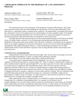 A Research Approach to the Redesign of a TR Assessment Process
