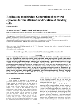 Generation of nonviral episomes for the efficient modification of