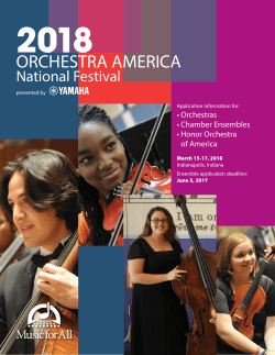 the brochure packet for Orchestras, Chamber Ensembles