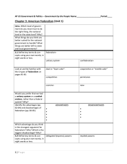 Chapter 3: American Federalism (Unit 1)
