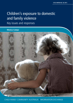 Children`s exposure to domestic and family violence