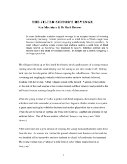 THE JILTED SUITOR`S REVENGE - Anthropology From The Shed