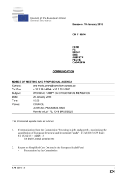 CM 1186/16 1 The provisional agenda reads as follows