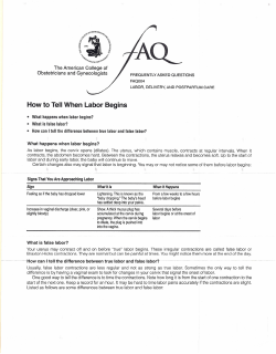 How to Tell When Labor Begins