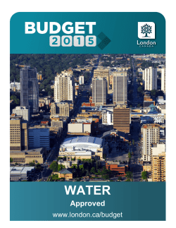 2015 Water Council Approved Budget