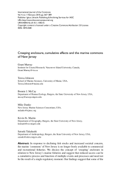 Creeping enclosure, cumulative effects and the marine commons of
