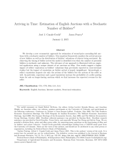 Arriving in Time: Estimation of English Auctions with a Stochastic