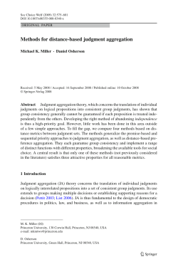 Methods for distance-based judgment aggregation