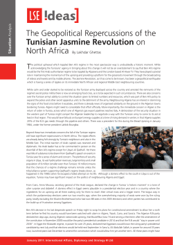 The Geopolitical Repercussions of the Tunisian Jasmine Revolution