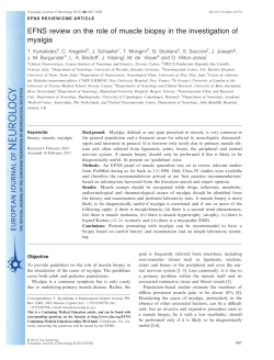 EFNS review on the role of muscle biopsy in the investigation of