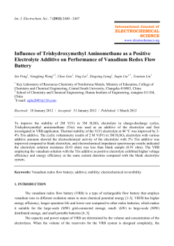 Influence of Trishydroxymethyl Aminomethane as a Positive