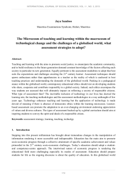 The Microcosm of teaching and learning within the macrocosm of