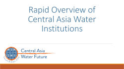 Overview of Central Asia Institutions