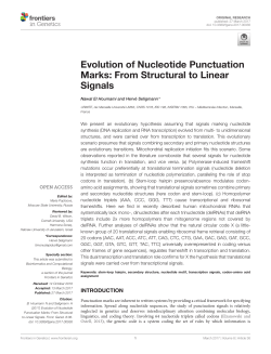 Evolution of Nucleotide Punctuation Marks: From Structural to Linear