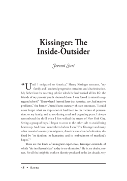 Kissinger: The Inside-Outsider